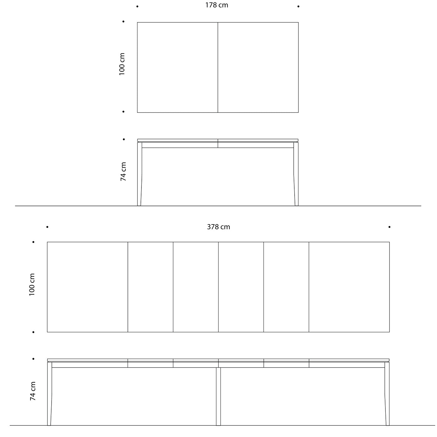 Tilen Spisebord 178 x 88/100