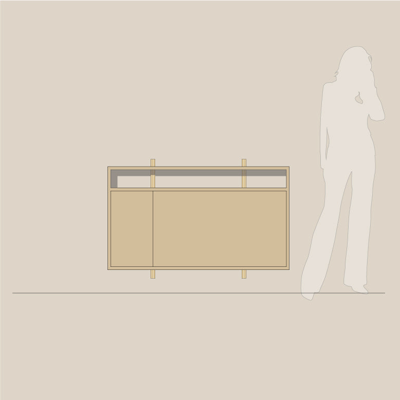 Abel system - Skrivebord - B 120 - H 67 - Kombi