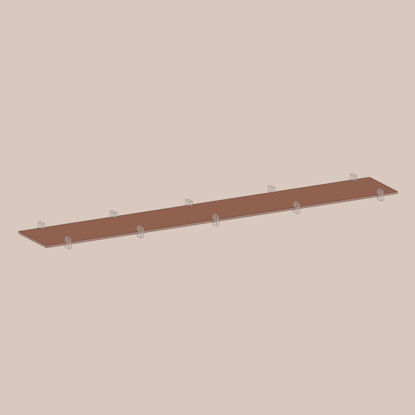 Abel system - Hylleplate Gulvmodell - 31 x 280 cm
