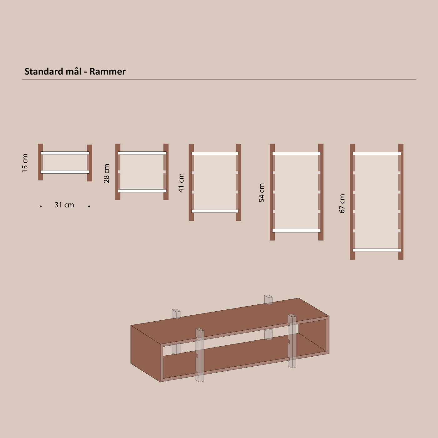 Abel system - Ramme Gulvmodell - Bredde 120 cm