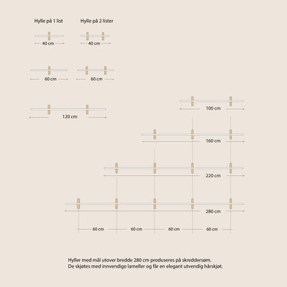 Abel system - Hylleplate - 120 cm