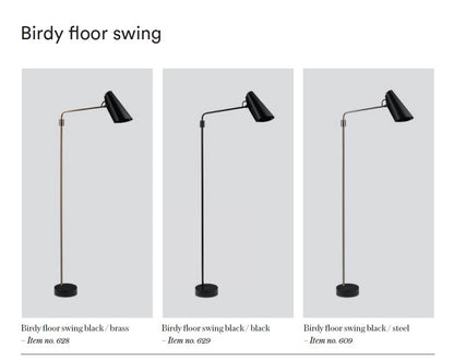 Birdy - Swing - Gulvlampe - Sort / Sort