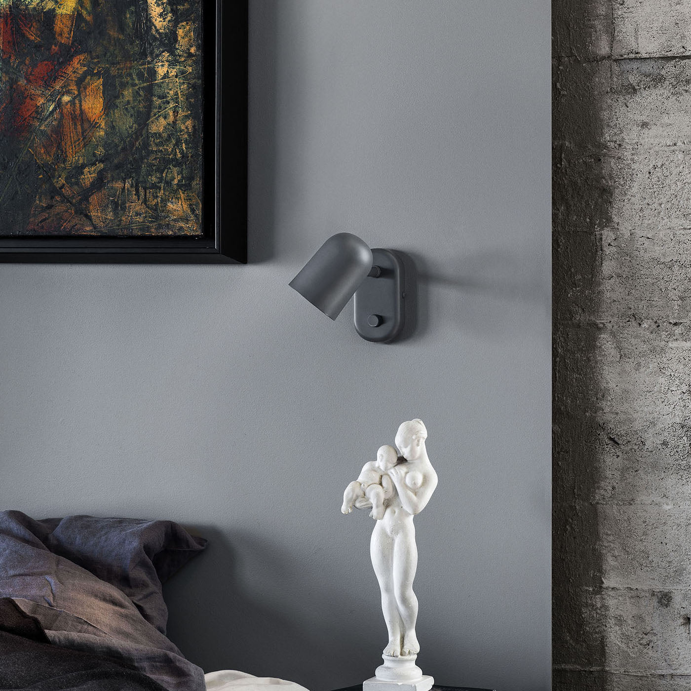 Buddy - Vegglampe - Mørk Grå