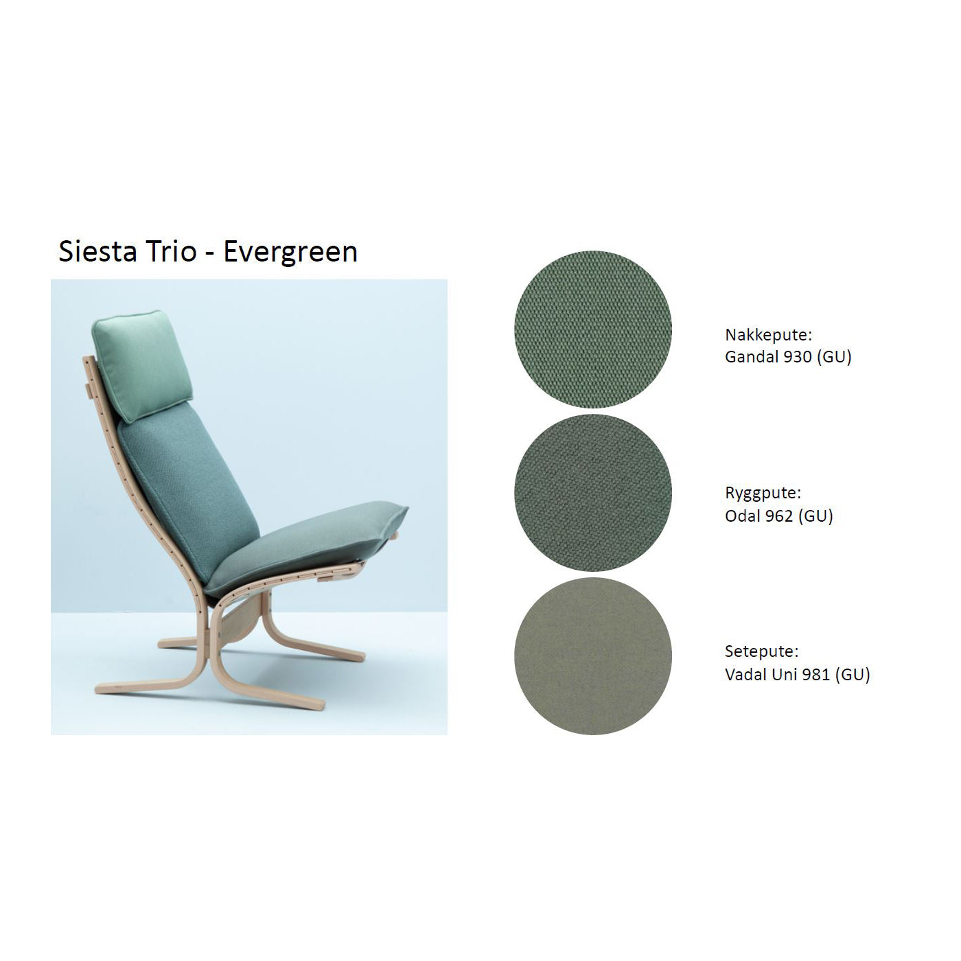 Siesta Trio Tekstil - Fotskammel - SIE 314