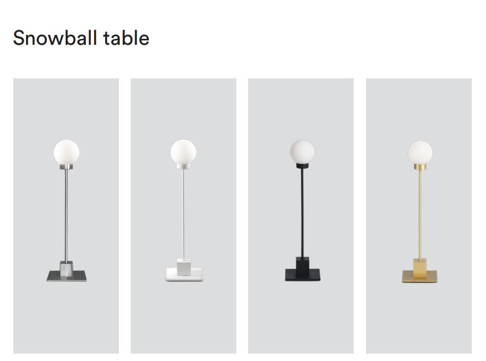 Snowball - Bordlampe - Sort